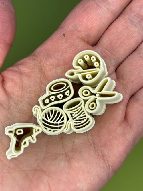 Craft Themed Clay Cutters Mini Polymer Clay Cutters Craft Tools Set 3D Printed Clay Cutters DIY Jewelry Supplies Earring Cutters