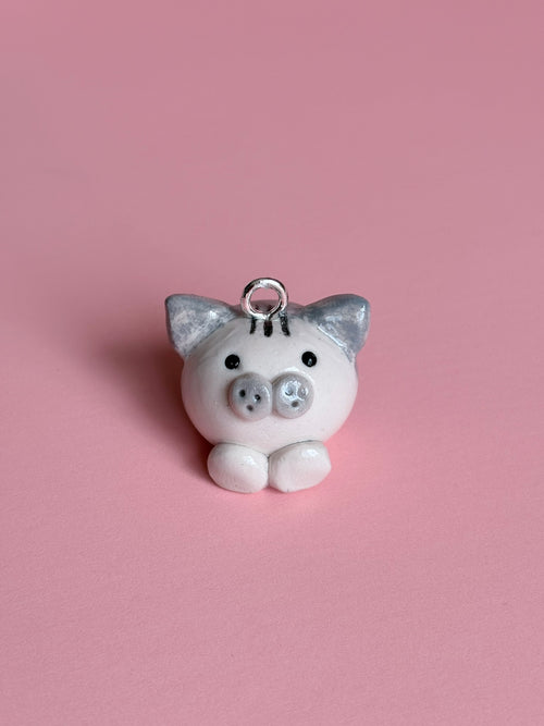 Handmade Clay Cat Charm