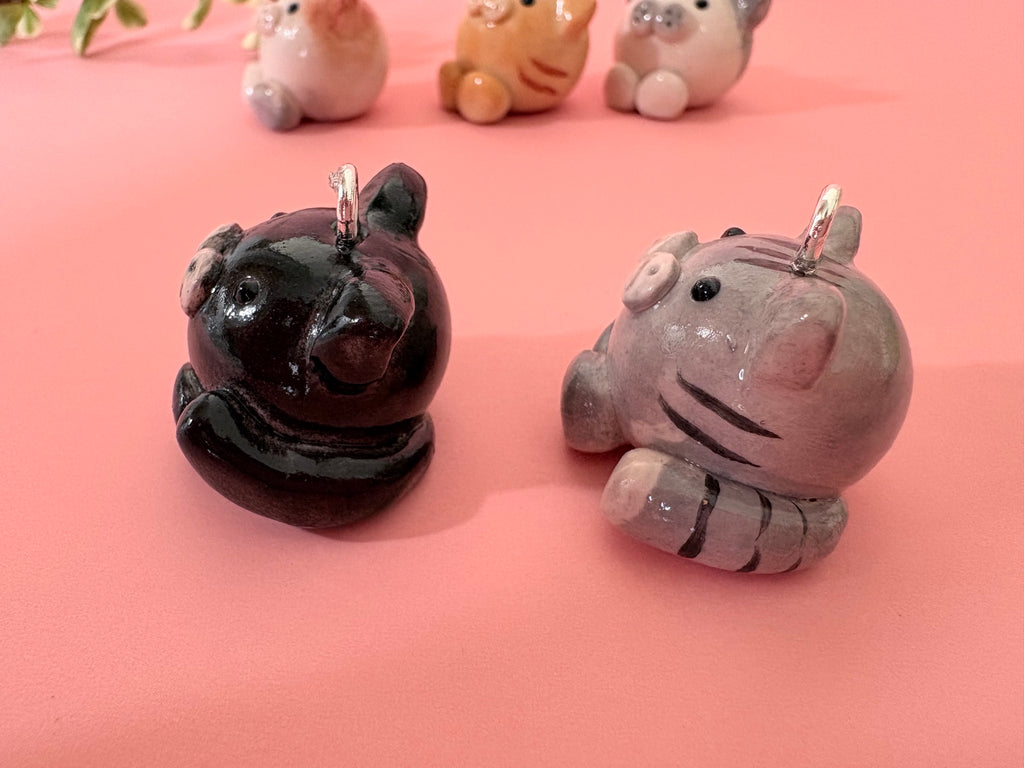 Handmade Clay Cat Charm