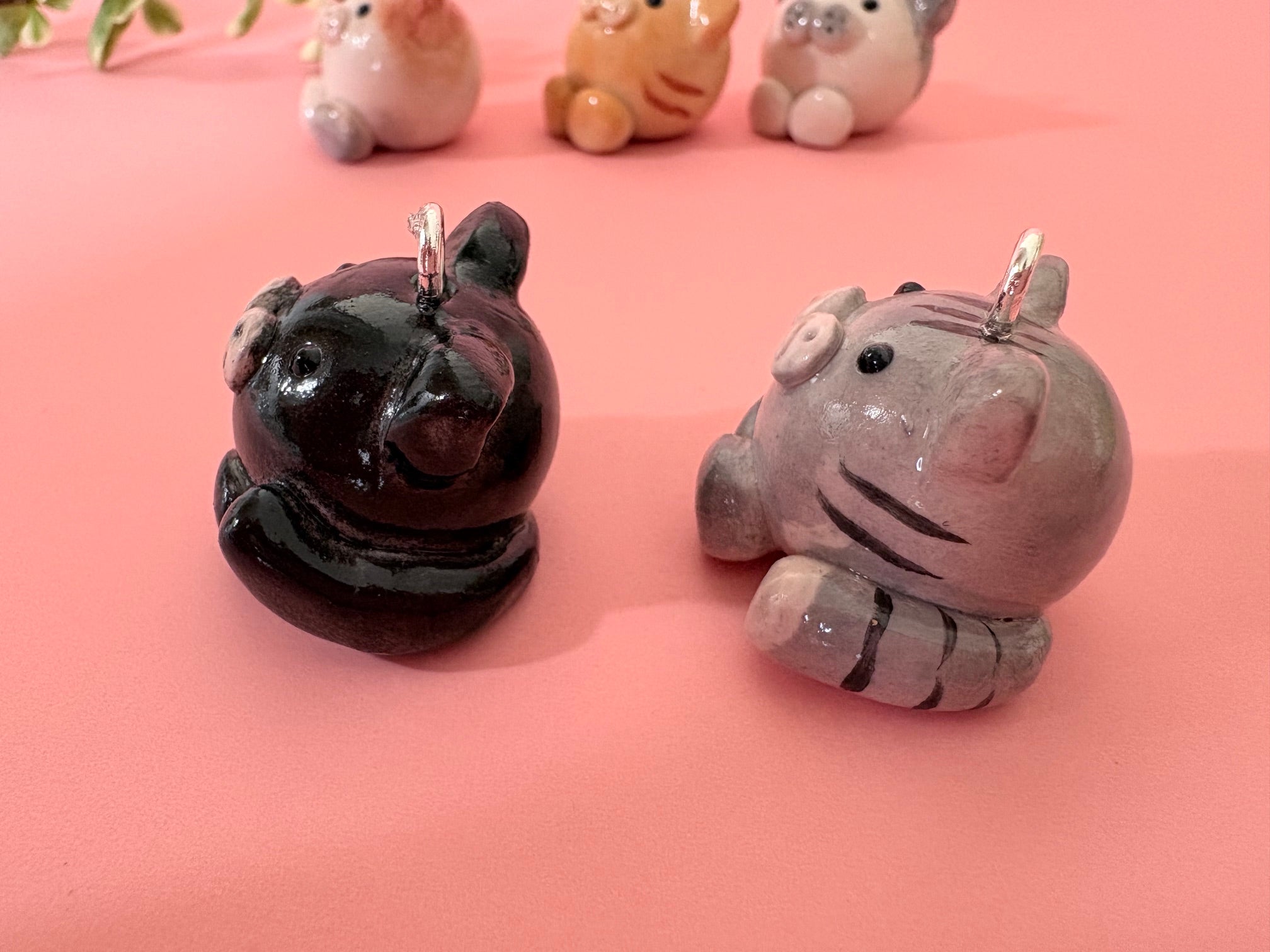 Handmade Clay Cat Charm