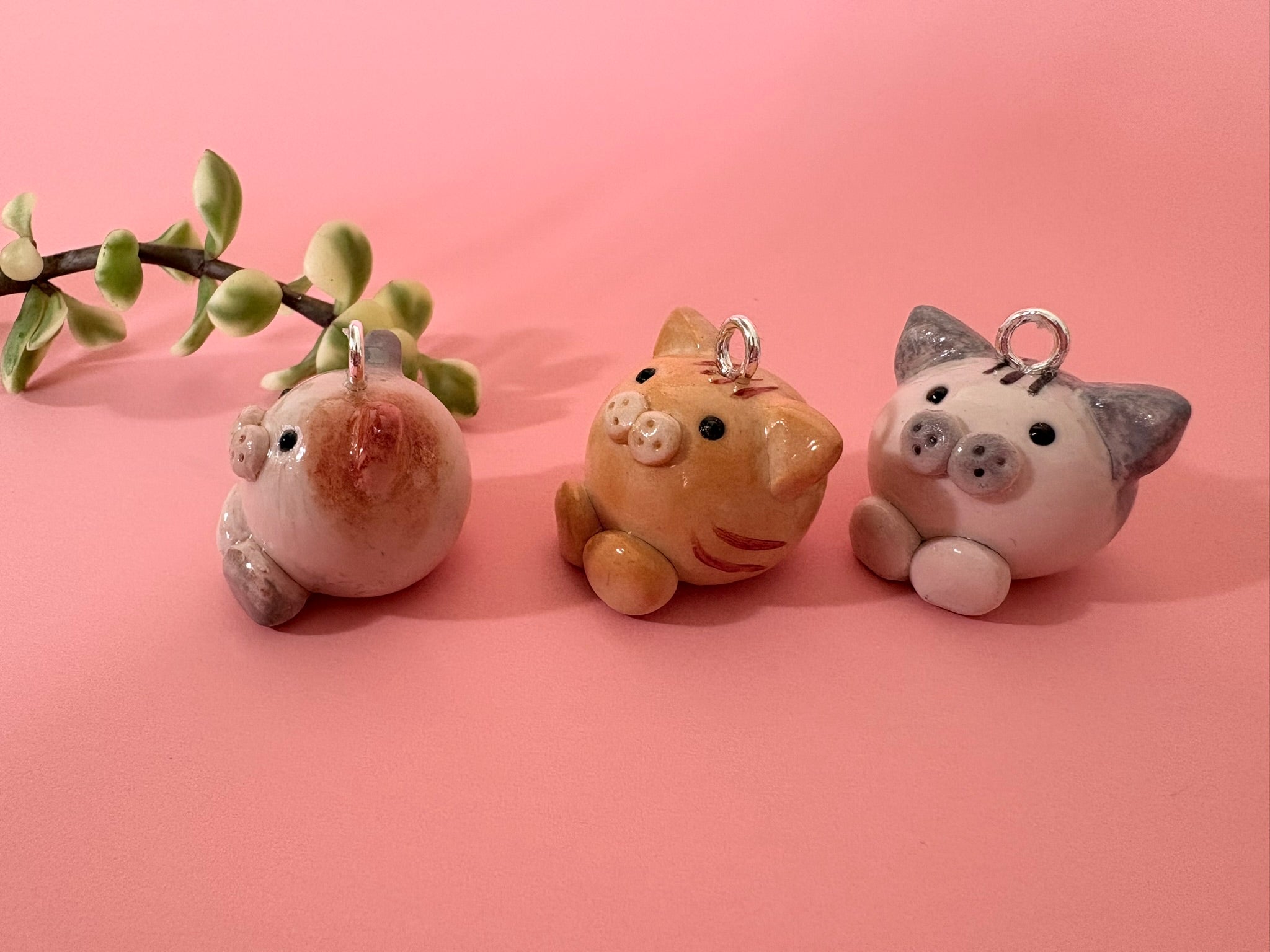 Handmade Clay Cat Charm