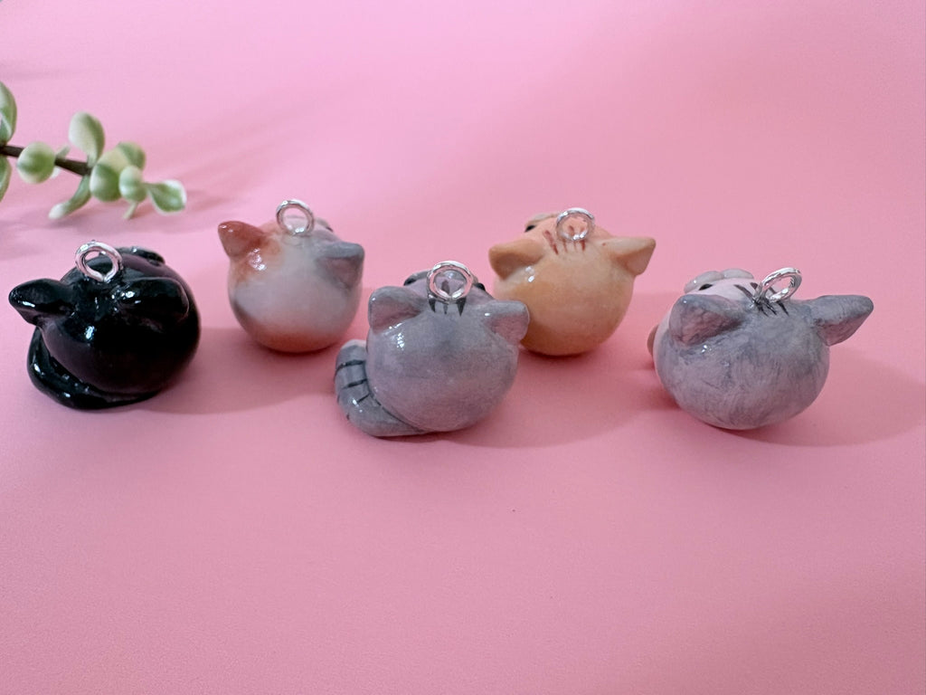 Handmade Clay Cat Charm