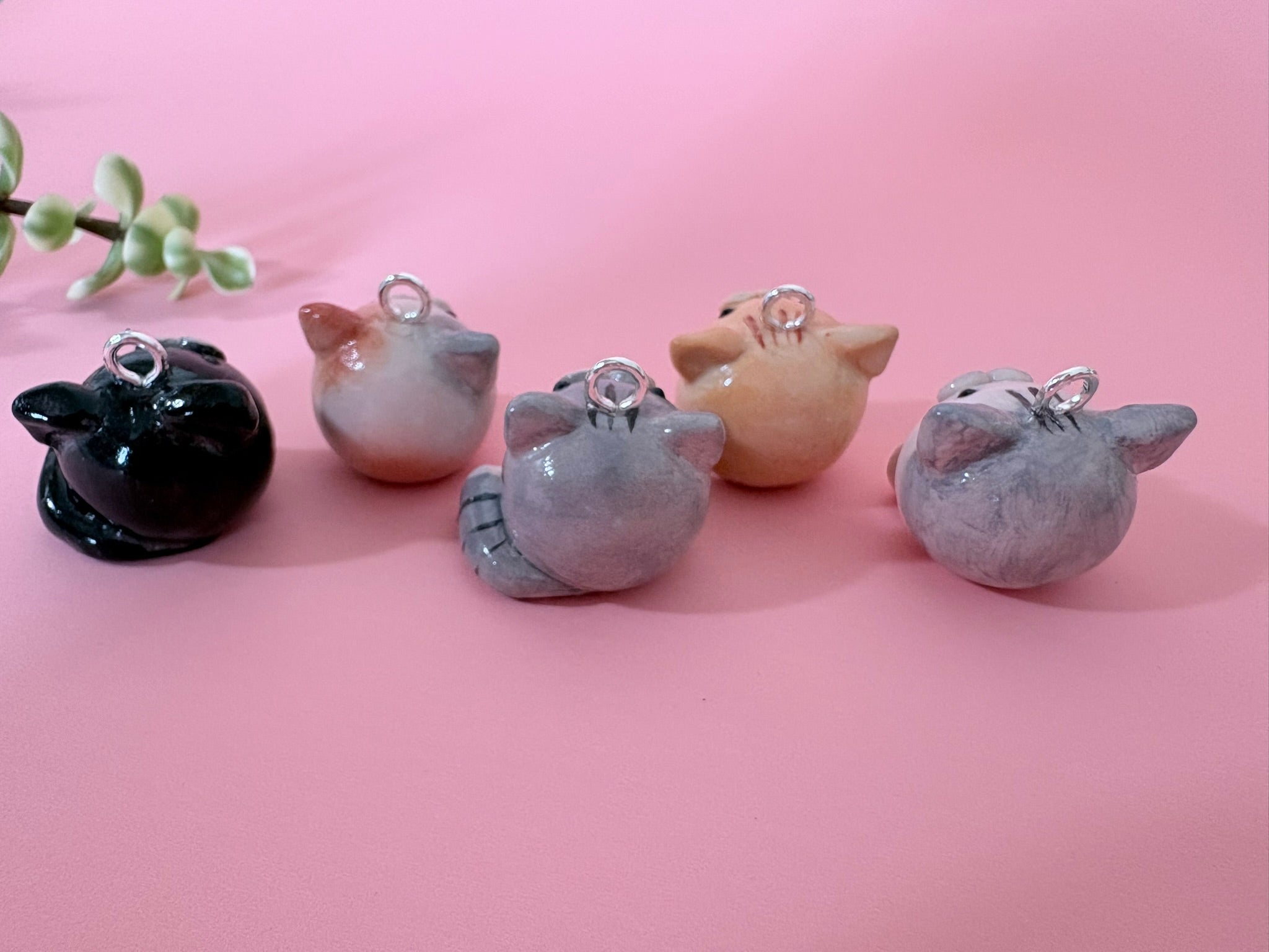 Handmade Clay Cat Charm